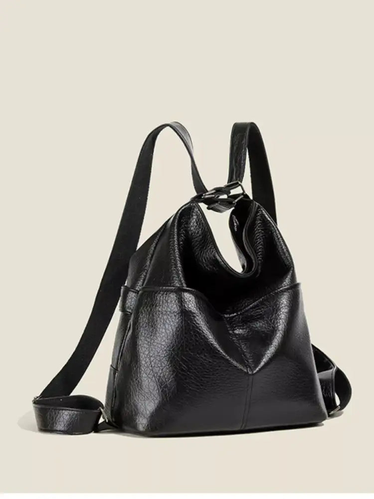 Leather Convertible Shoulder Bag