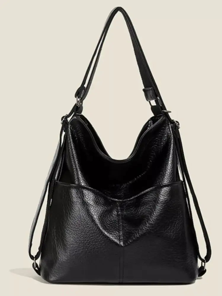 Leather Convertible Shoulder Bag