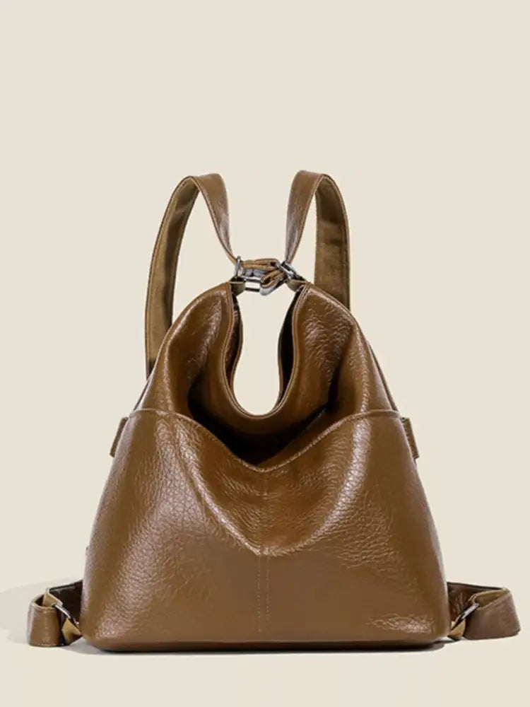 Leather Convertible Shoulder Bag