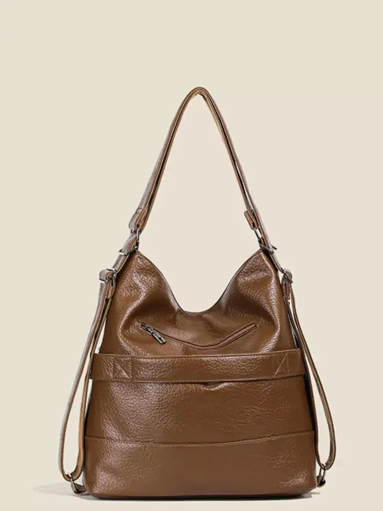 Leather Convertible Shoulder Bag