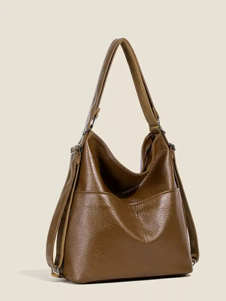 Leather Convertible Shoulder Bag
