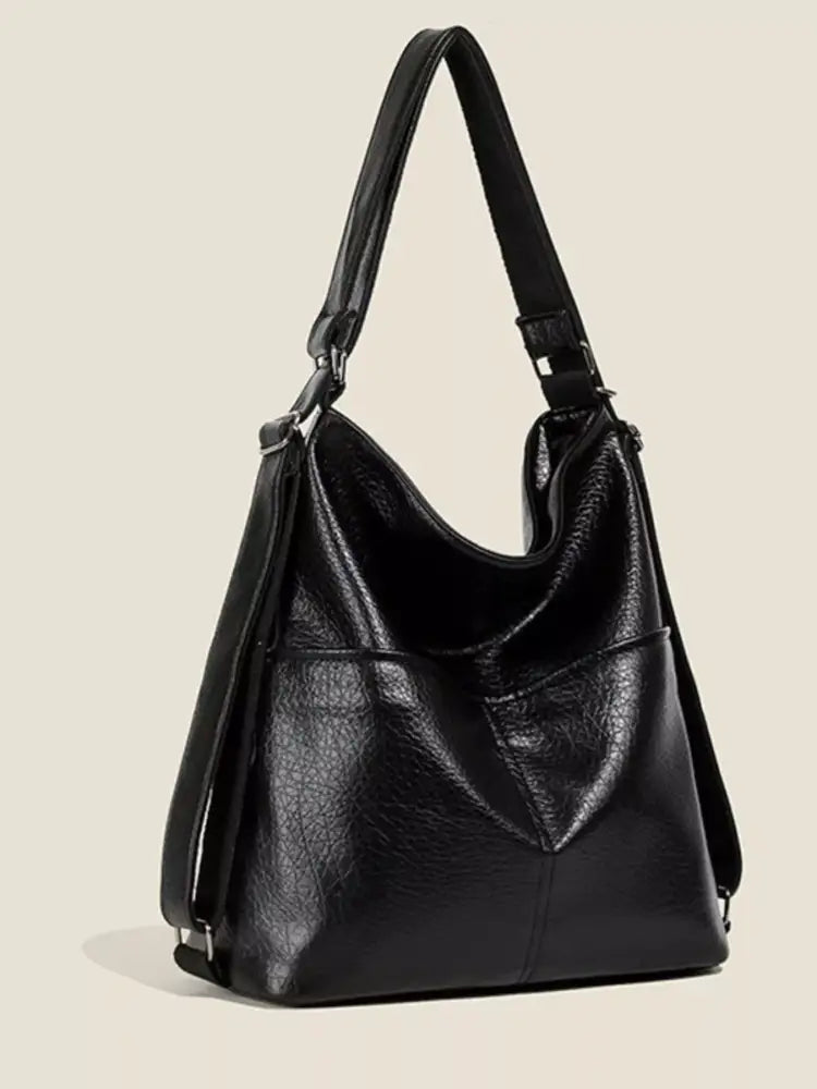 Leather Convertible Shoulder Bag