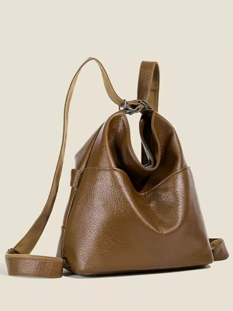 Leather Convertible Shoulder Bag