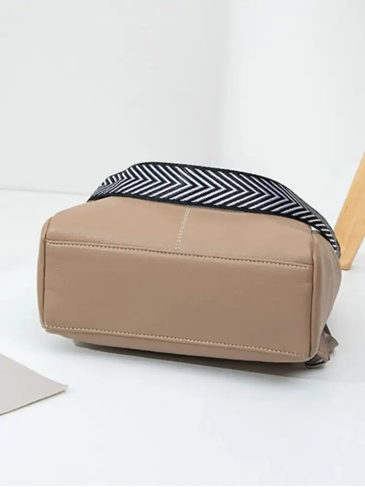 Leather Multi-Compartment Backpack Bag