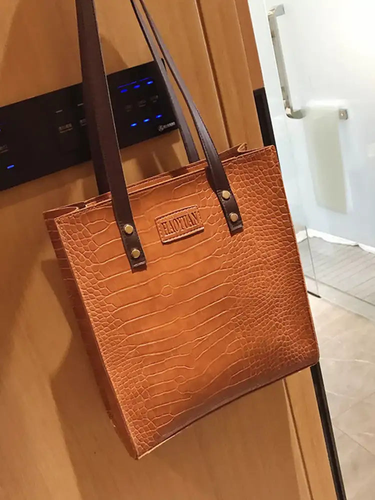 Leather Tote Shoulder Bag