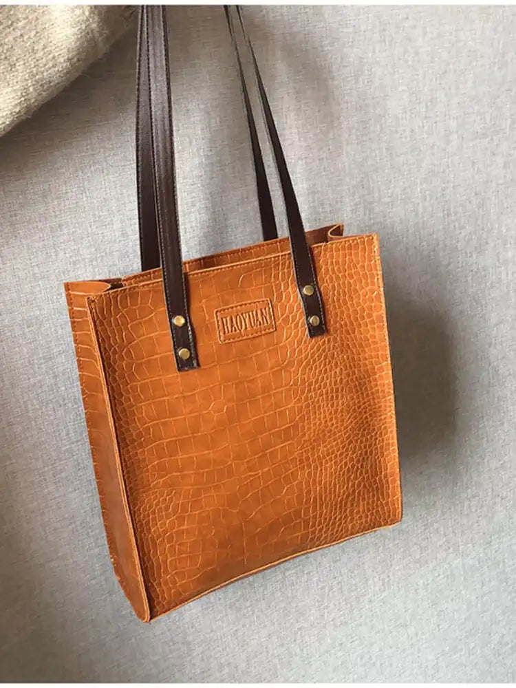 Leather Tote Shoulder Bag