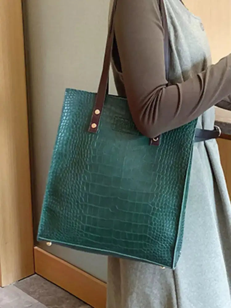 Leather Tote Shoulder Bag