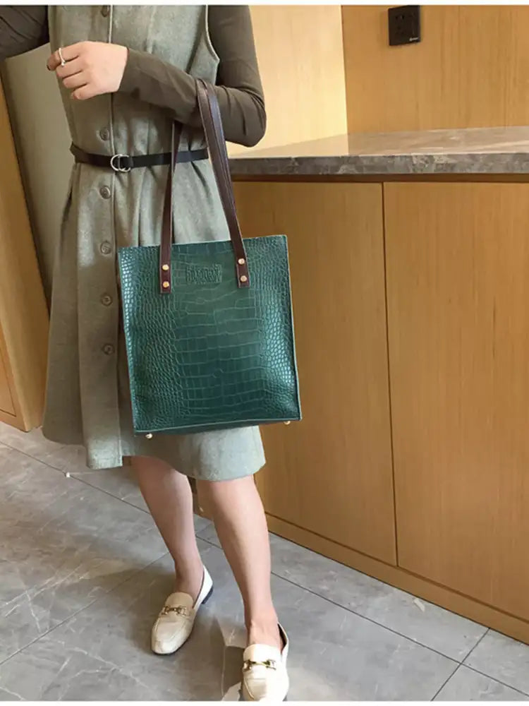 Leather Tote Shoulder Bag