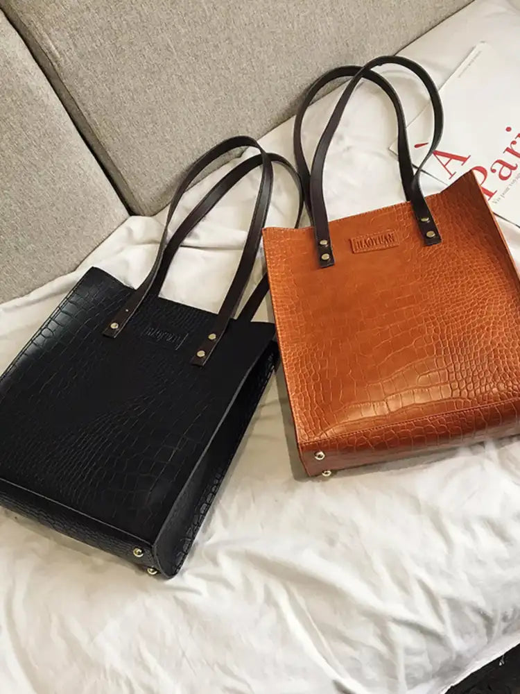 Leather Tote Shoulder Bag