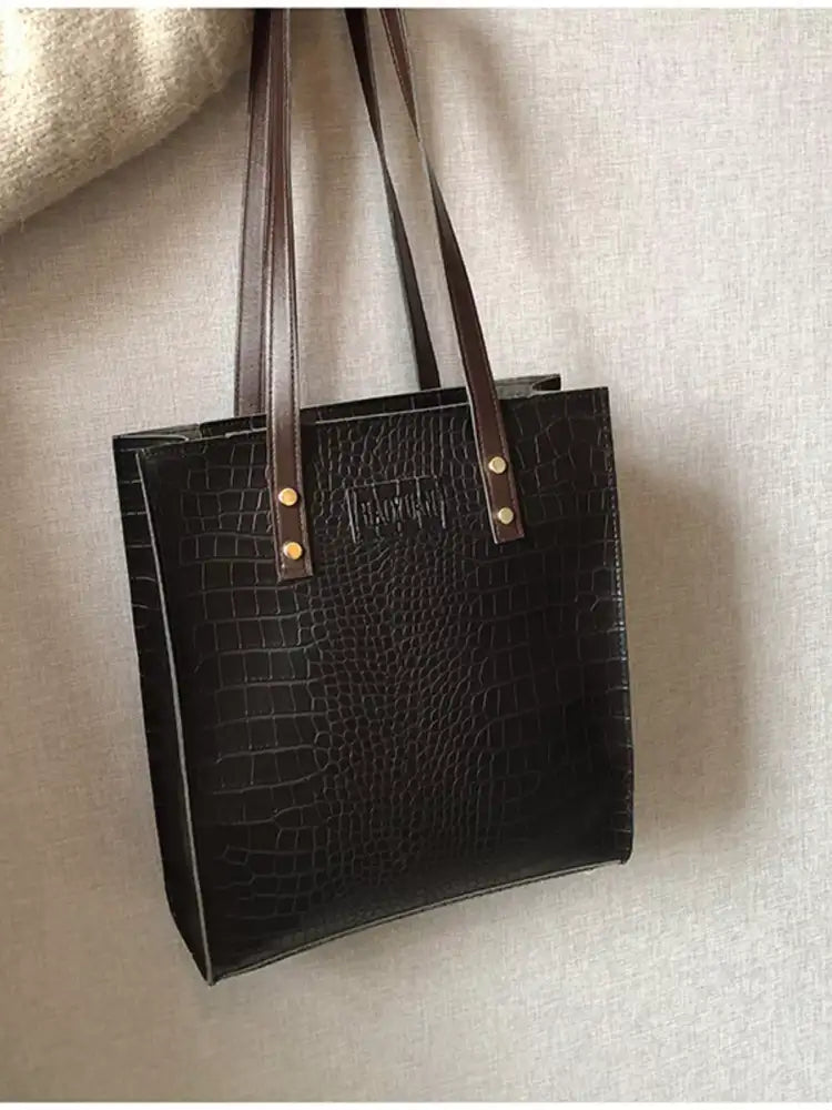 Leather Tote Shoulder Bag