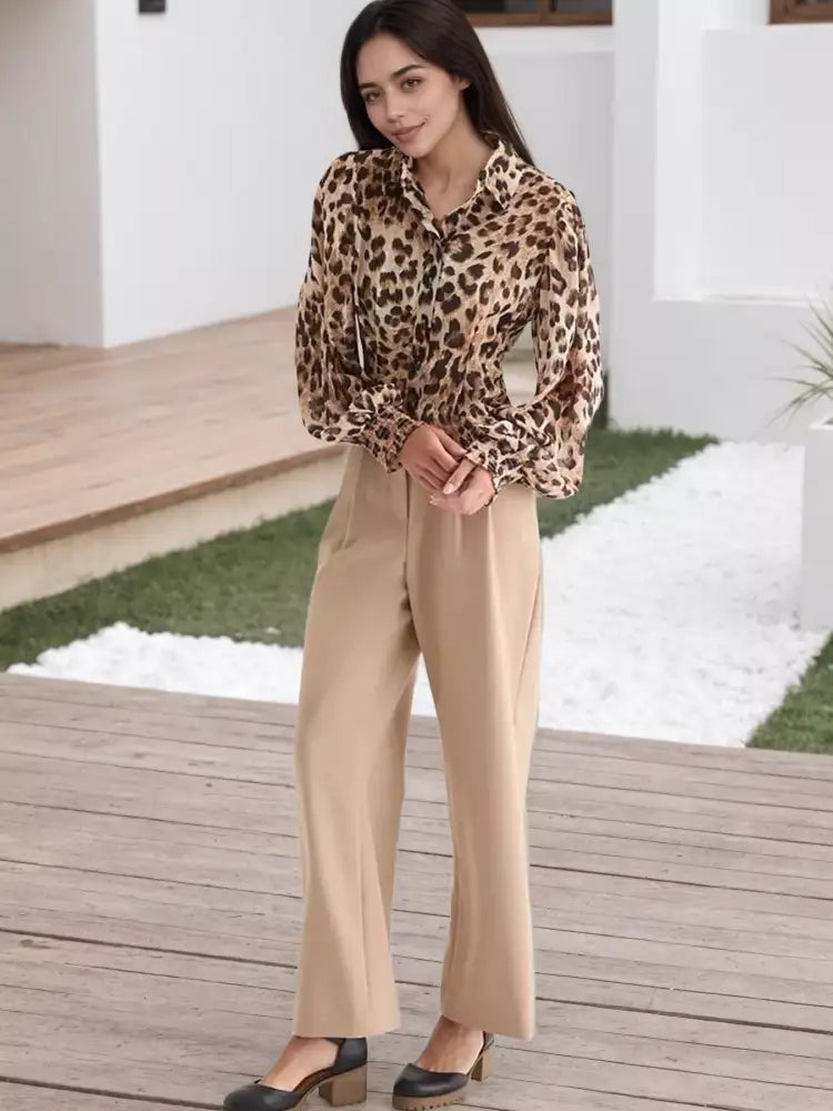 Leopard Button Up Shirt