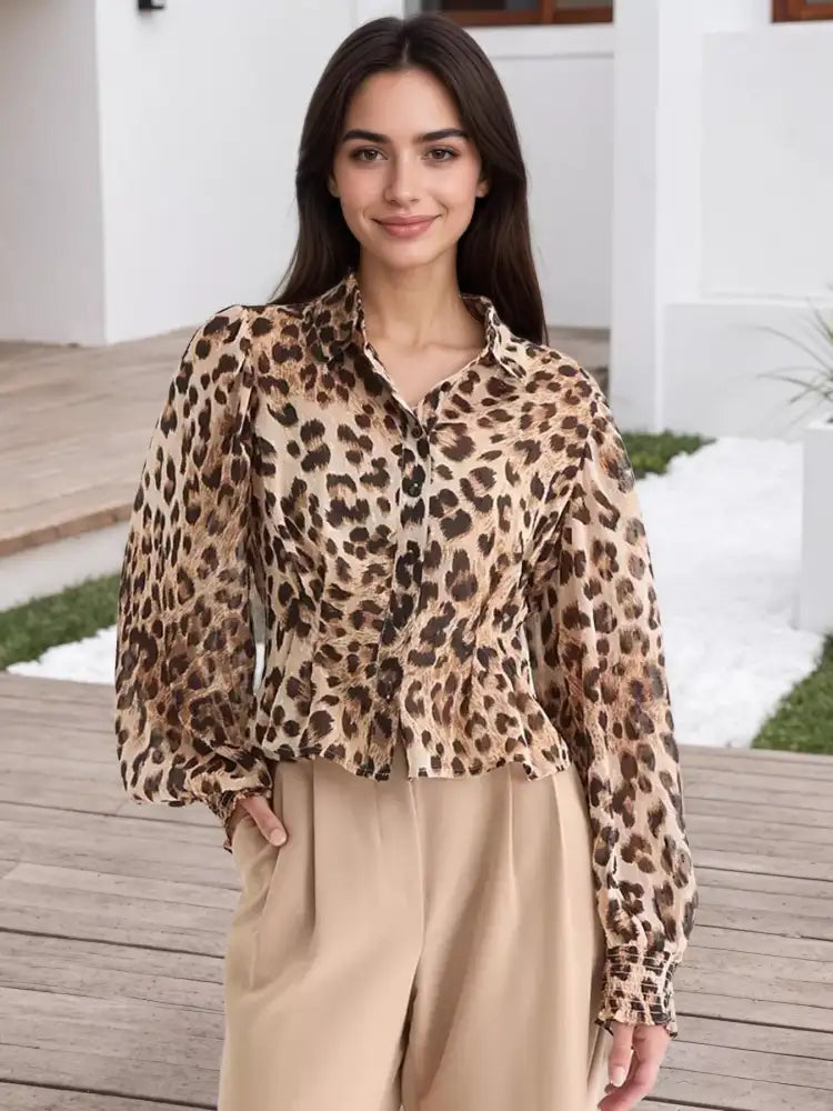Leopard Button Up Shirt