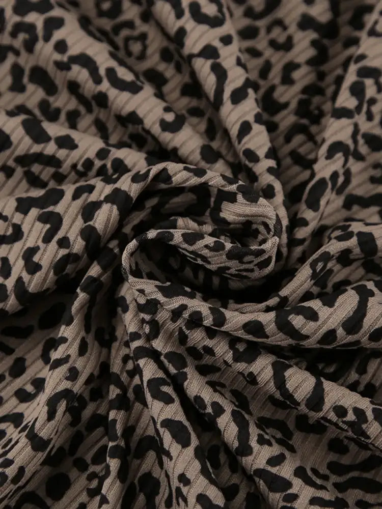 Leopard Cami Cardigan and Shorts 3-Piece Set