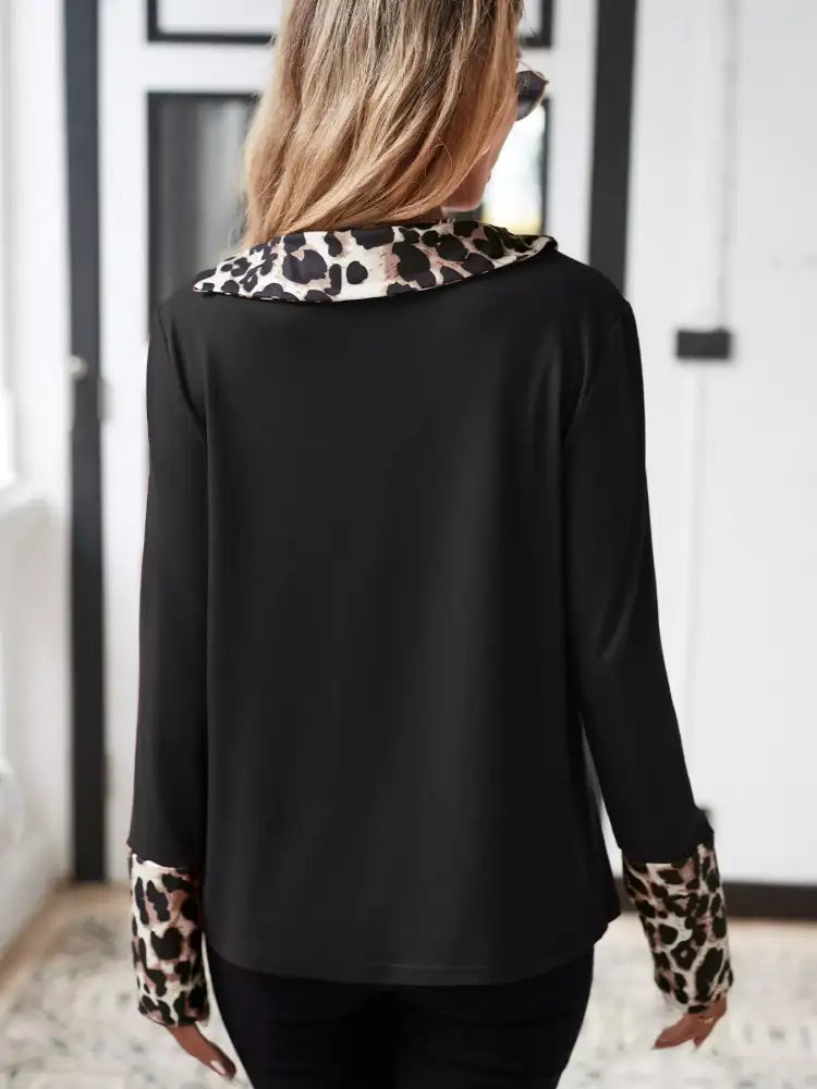 Leopard Long Sleeve Blouse