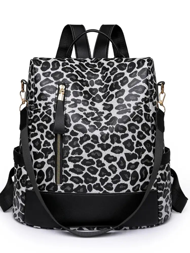 Leopard Print Backpack Bag