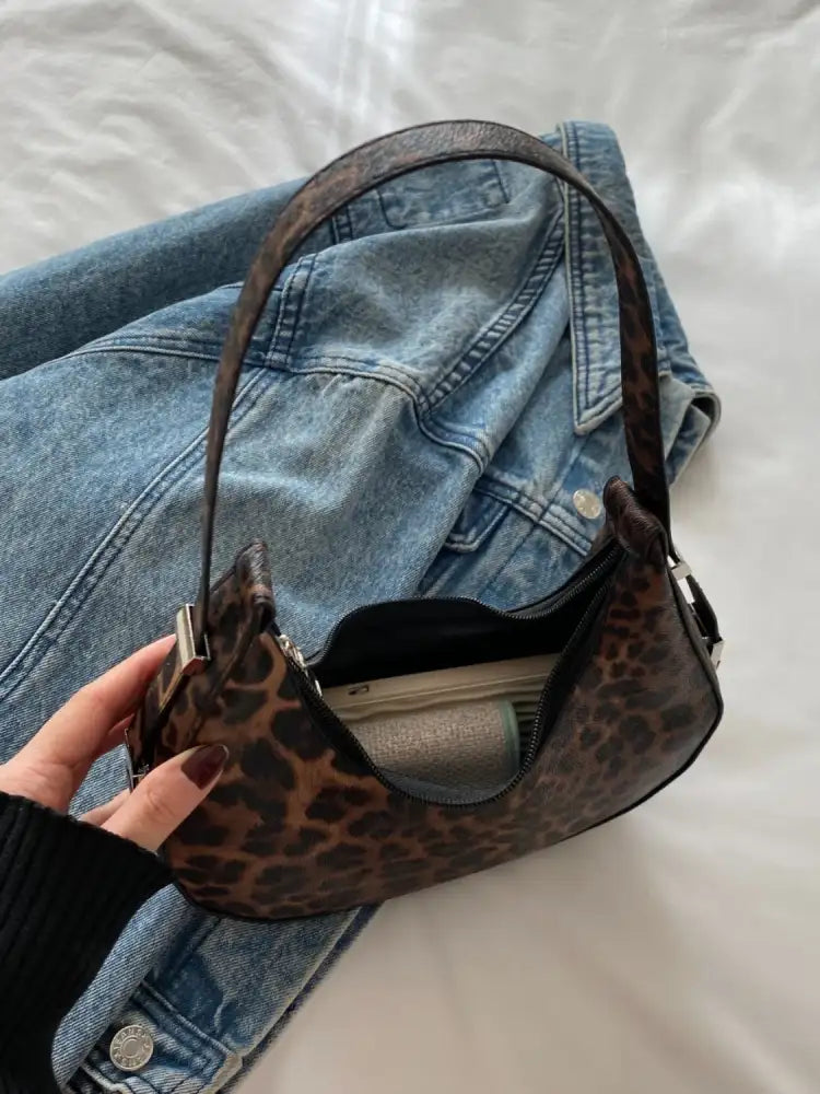 Leopard PU Leather Shoulder Bag
