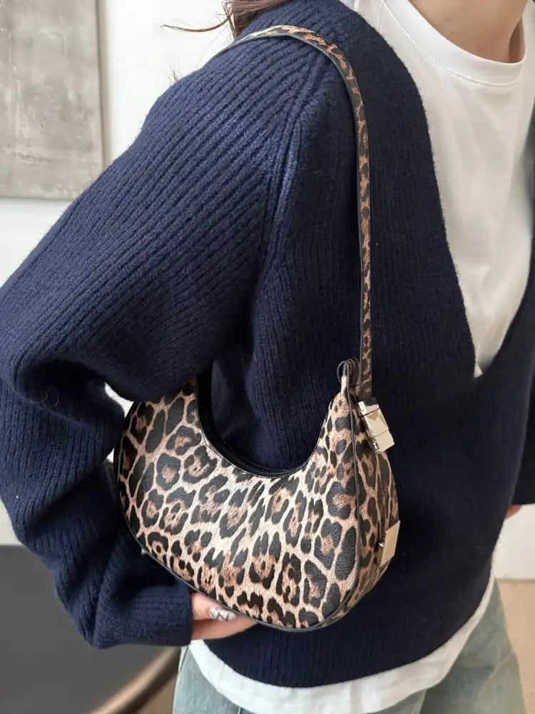 Leopard PU Leather Shoulder Bag