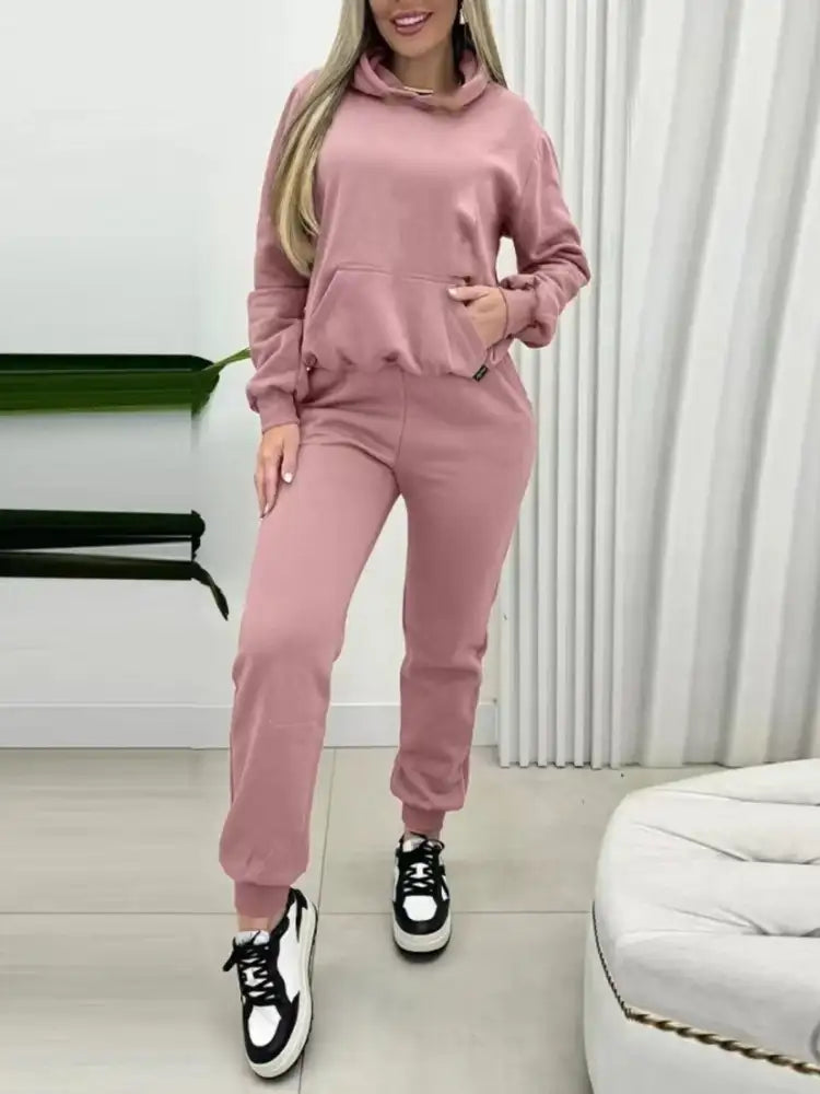 Long Sleeve Hoodie and Joggers Set