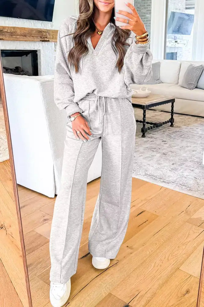 Long Sleeve Sweatshirt and Pants Set