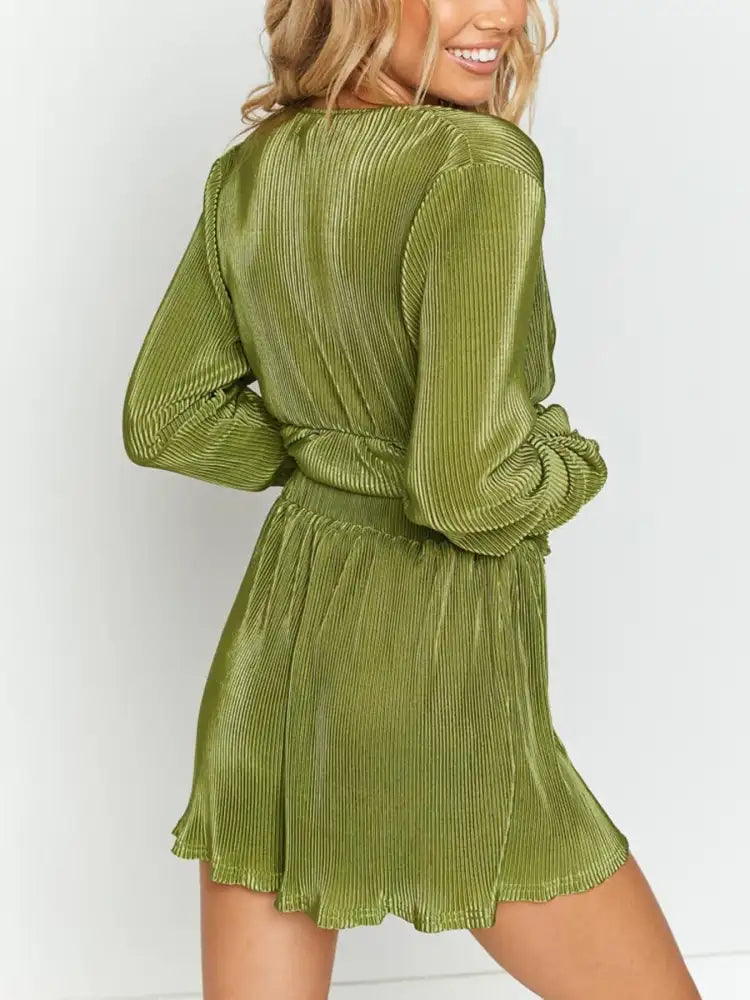 Long Sleeve Top and Shorts Set