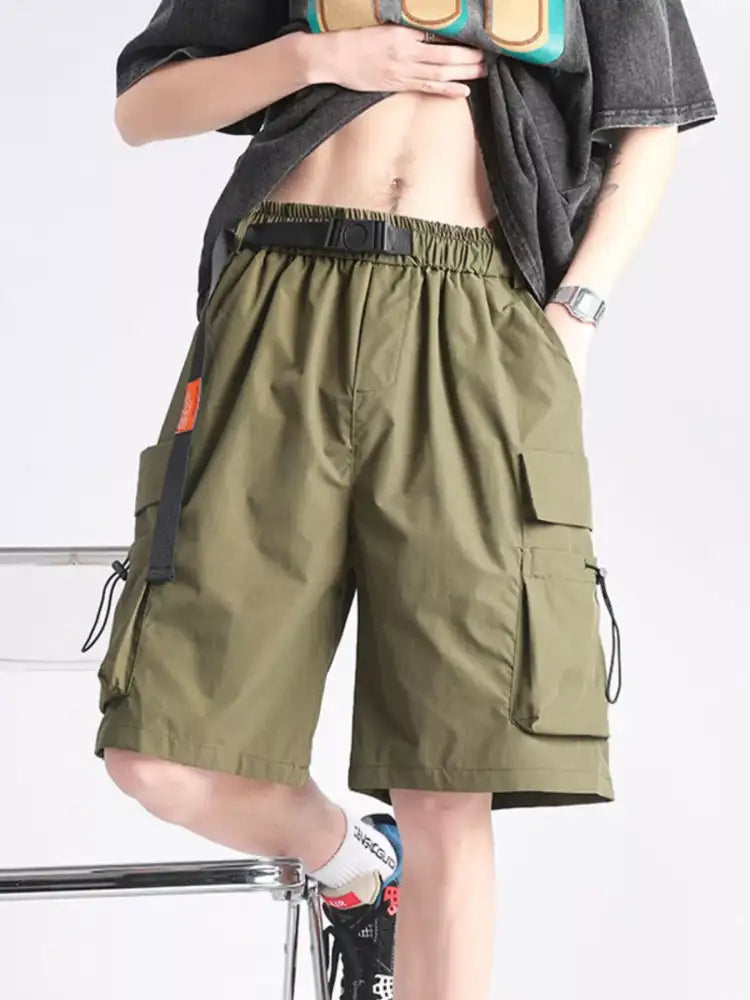 Men ’s Full Size Multi-Pocket Relaxed Fit Cargo Shorts Plus