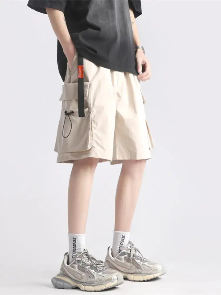 Men ’s Full Size Multi-Pocket Relaxed Fit Cargo Shorts Plus