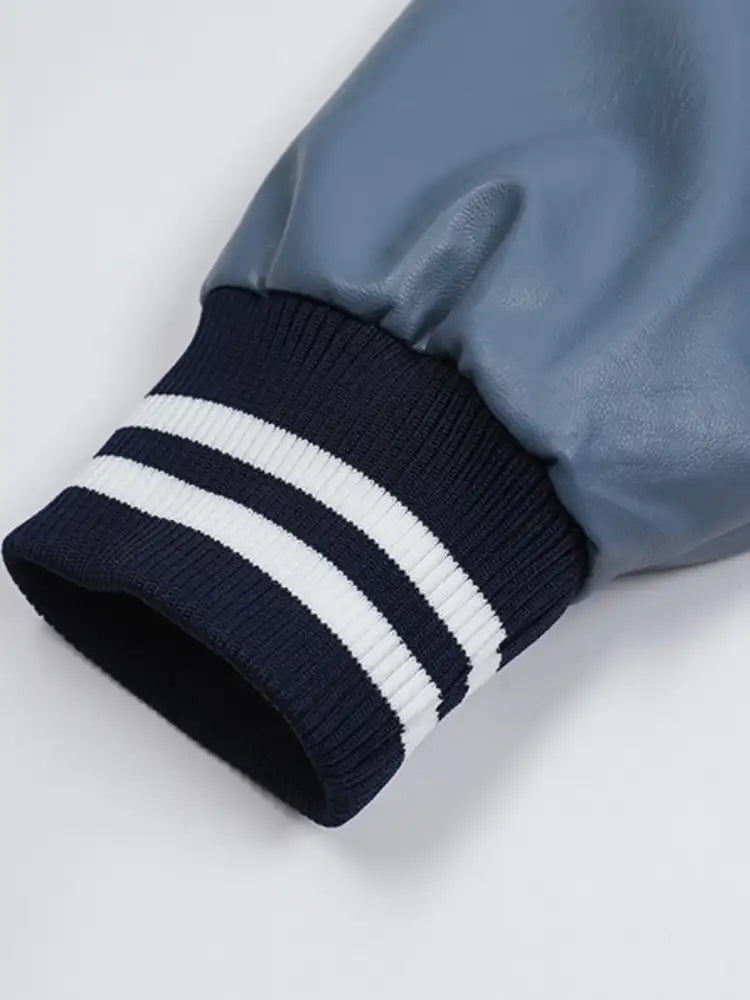 Men’s Baseball Bomber Jacket with Patches