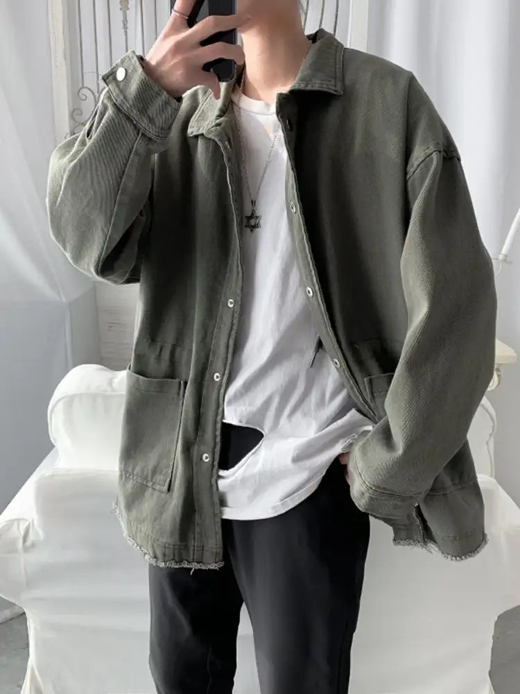 Men’s Button Up Long Sleeve Jacket