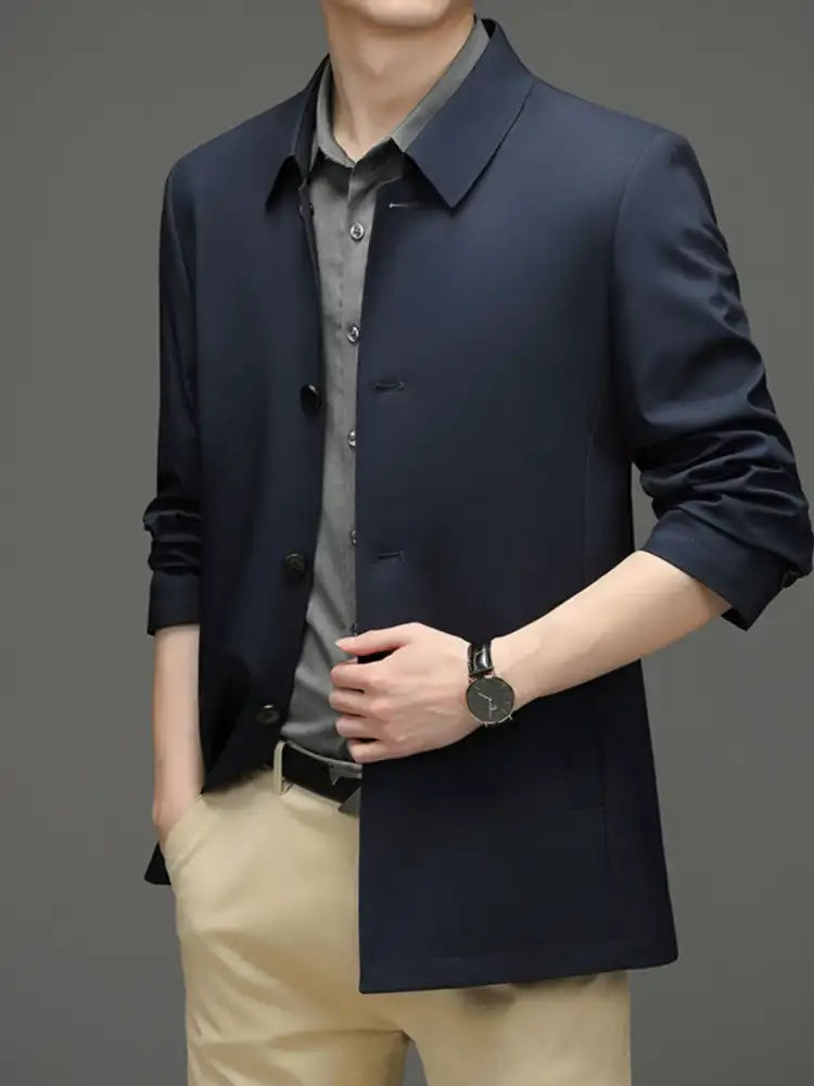 Men’s Button Up Long Sleeve Jacket
