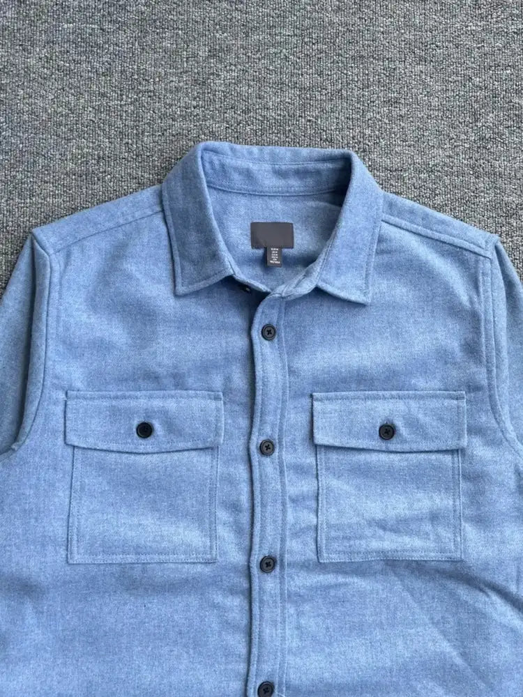 Men’s Button Up Long Sleeve Shacket