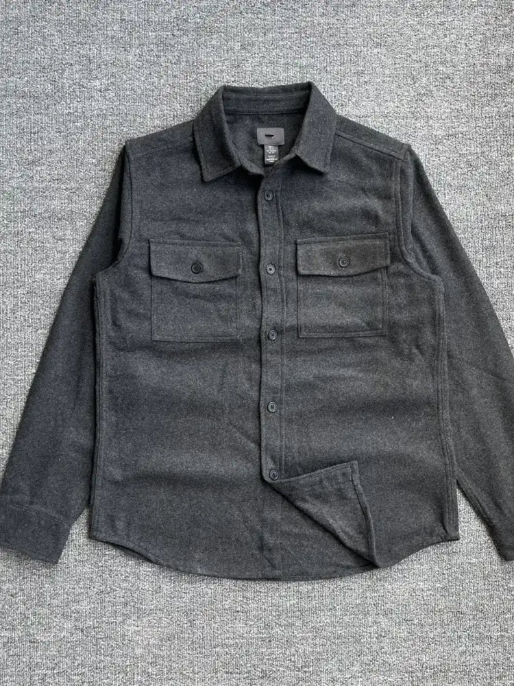 Men’s Button Up Long Sleeve Shacket