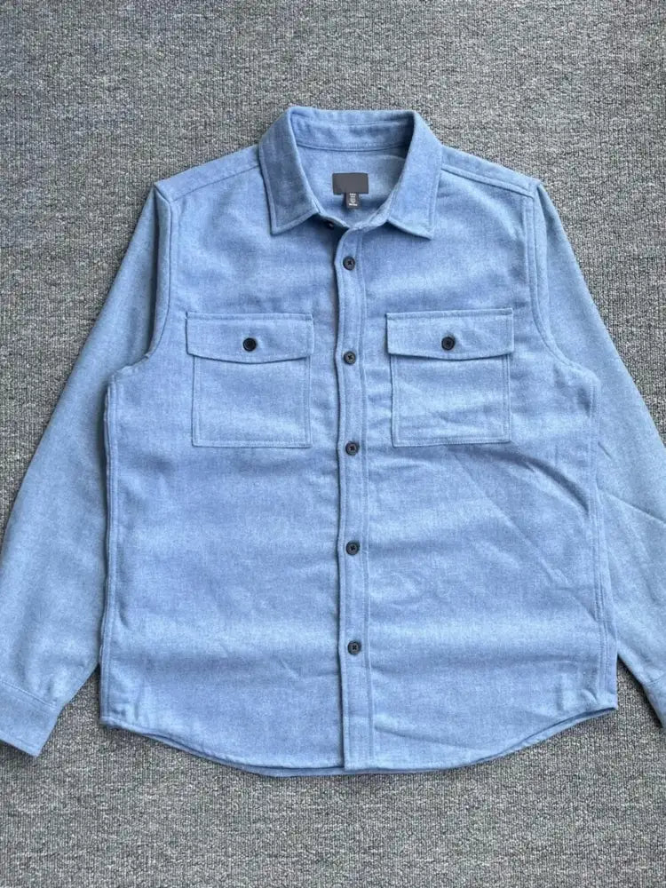 Men’s Button Up Long Sleeve Shacket