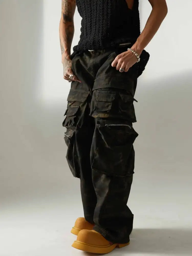 Men’s Camo Multi-Pocket Cargo Pants