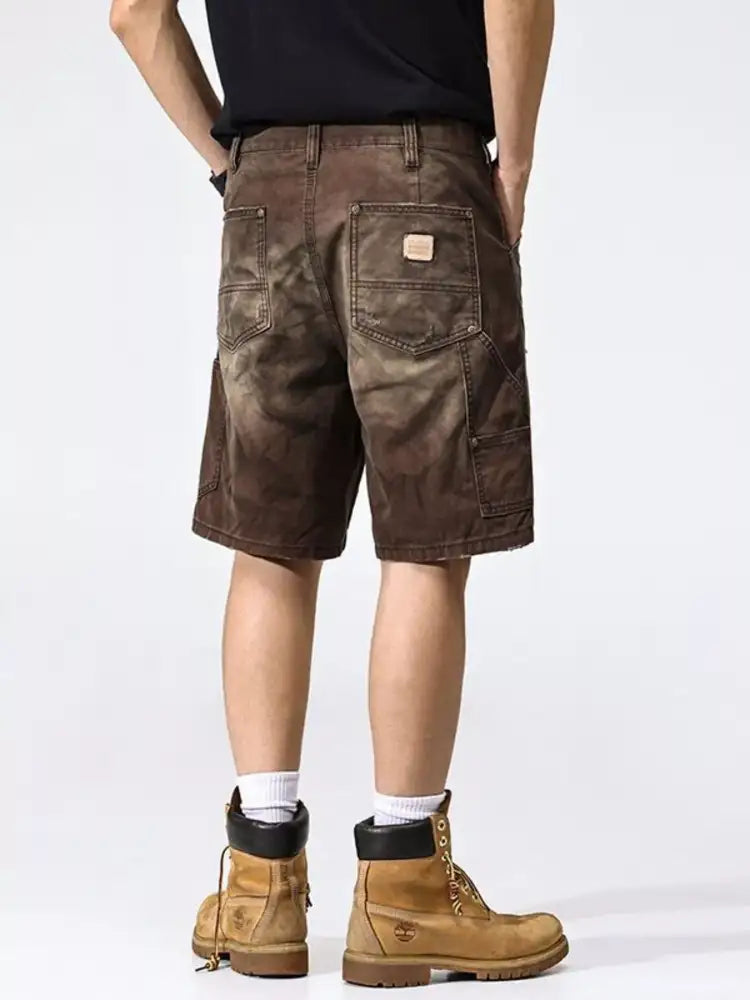 Men’s Camouflage Cargo Shorts with Multi-Pocket Design