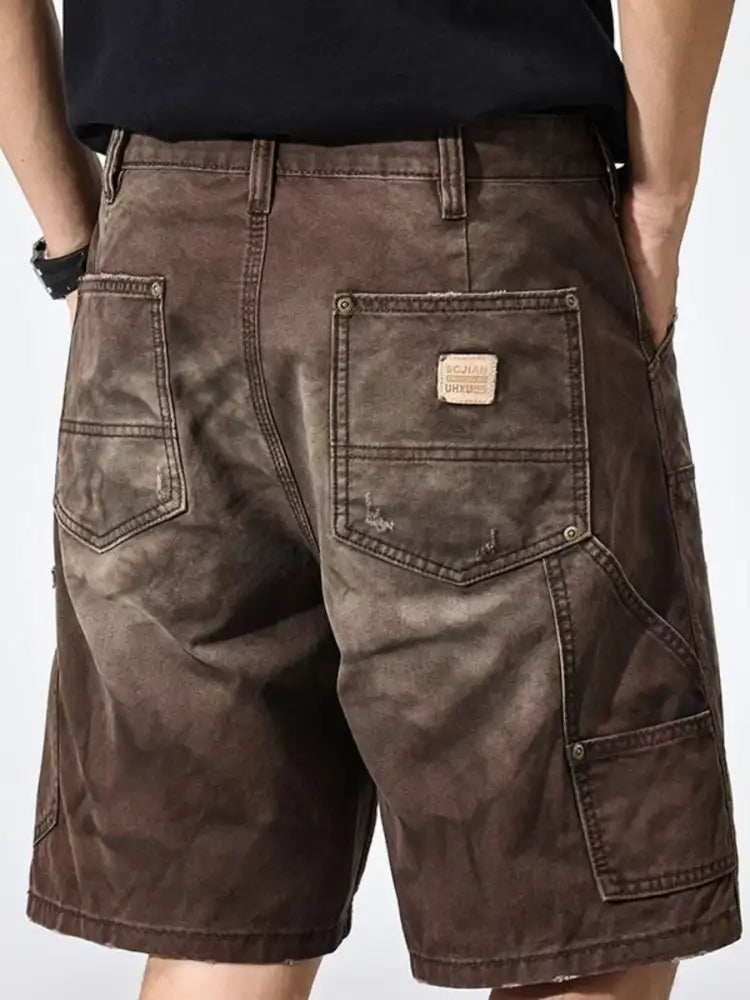 Men’s Camouflage Cargo Shorts with Multi-Pocket Design