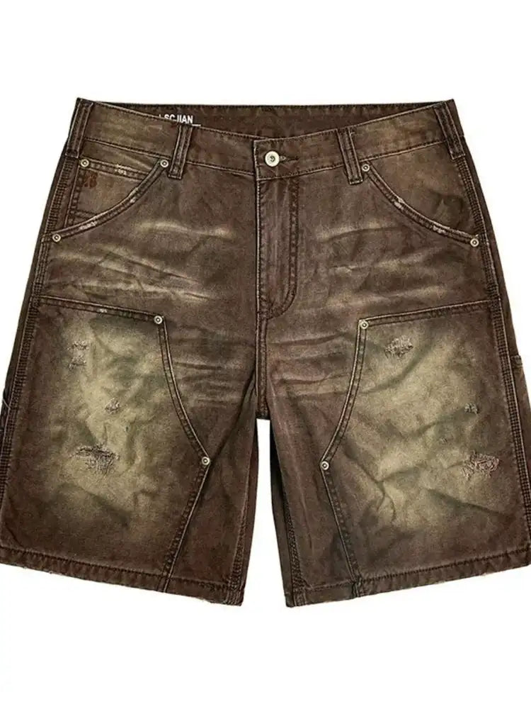 Men’s Camouflage Cargo Shorts with Multi-Pocket Design