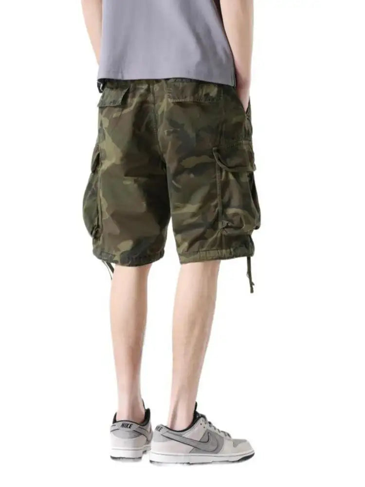 Men’s Camouflage Cargo Shorts with Multiple Pockets