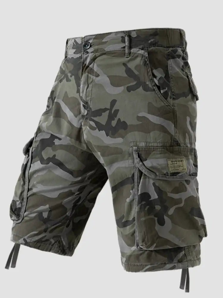 Men’s Camouflage Cargo Shorts with Multiple Pockets