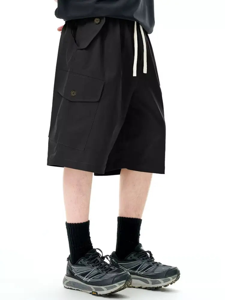 Men’s Cargo Utility Shorts with Drawstring