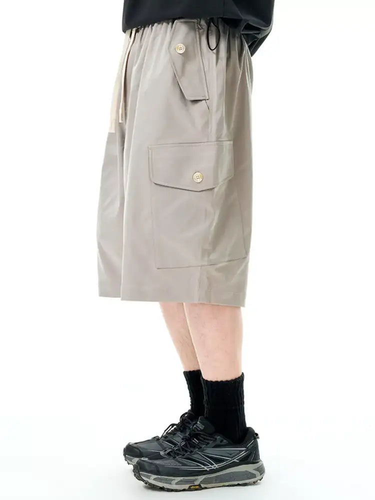 Men’s Cargo Utility Shorts with Drawstring