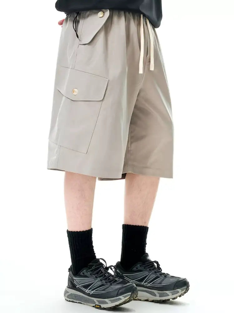Men’s Cargo Utility Shorts with Drawstring