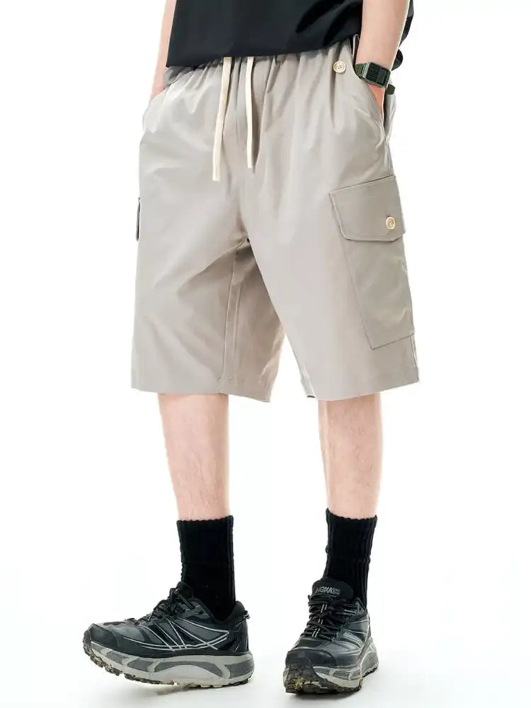 Men’s Cargo Utility Shorts with Drawstring
