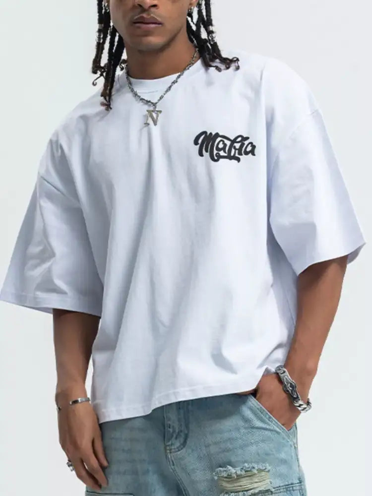 Men’s Cartoon Round Neck Half Sleeve T-Shirt