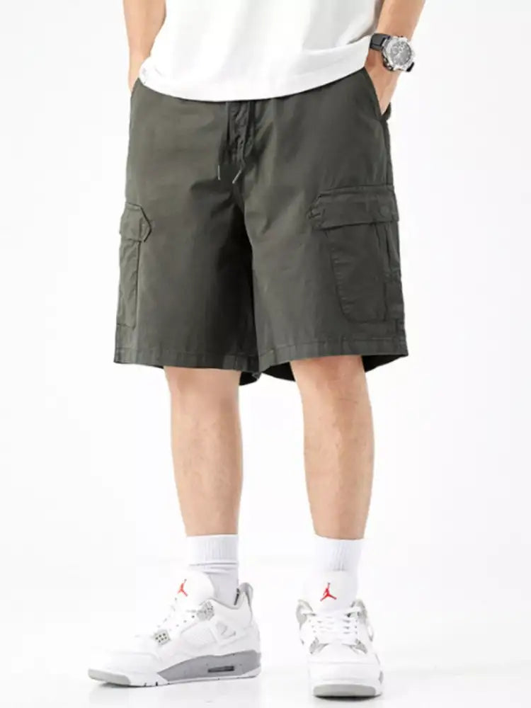 Men’s Casual Drawstring Cargo Shorts
