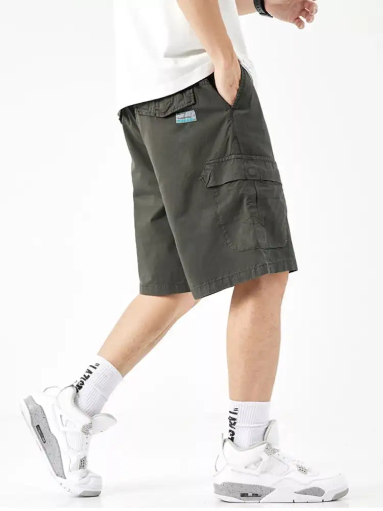 Men’s Casual Drawstring Cargo Shorts