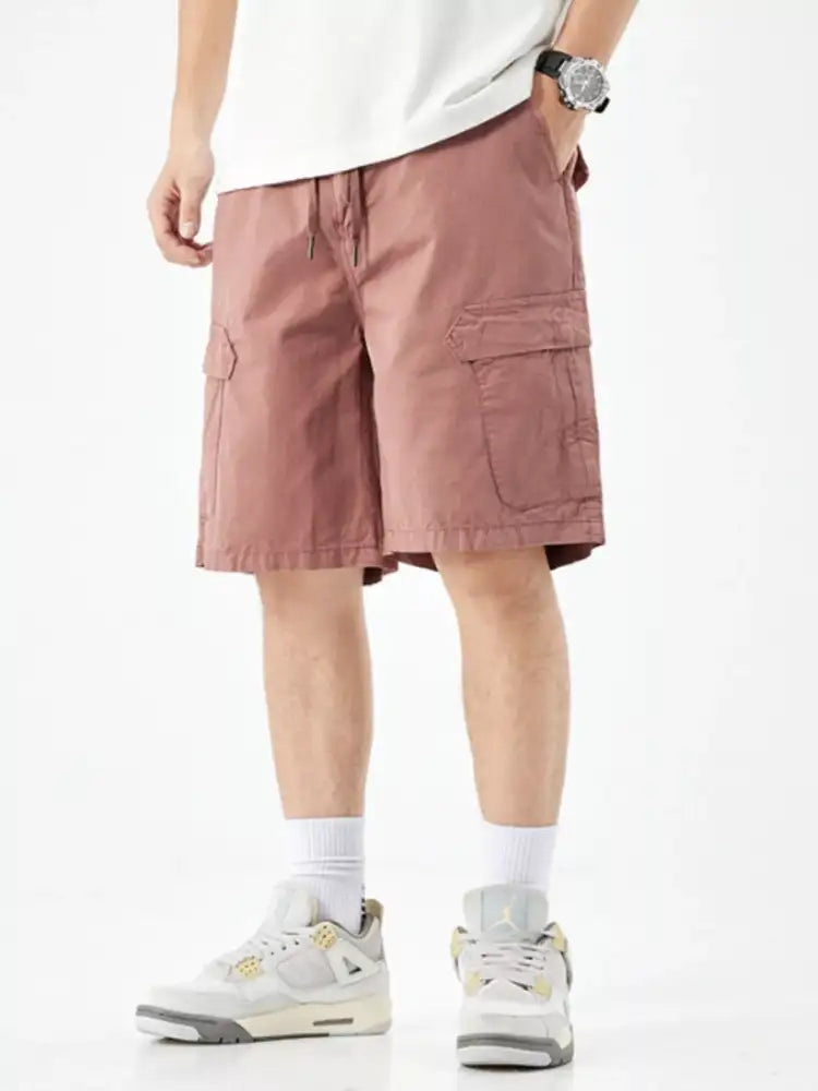 Men’s Casual Drawstring Cargo Shorts