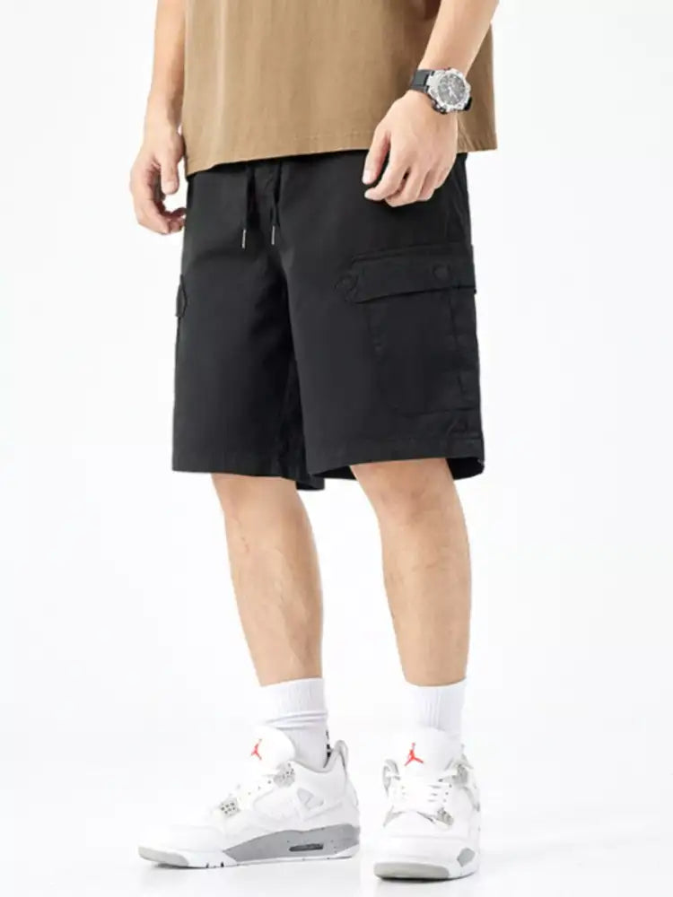 Men’s Casual Drawstring Cargo Shorts