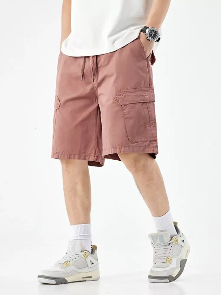 Men’s Casual Drawstring Cargo Shorts