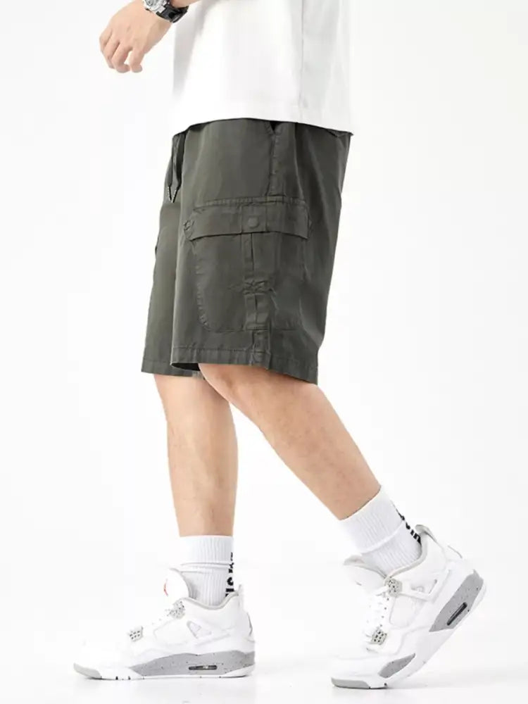 Men’s Casual Drawstring Cargo Shorts