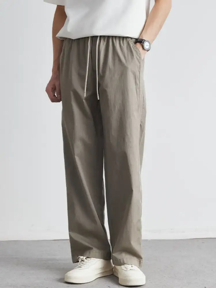 Men’s Casual Drawstring Wide Leg Pants